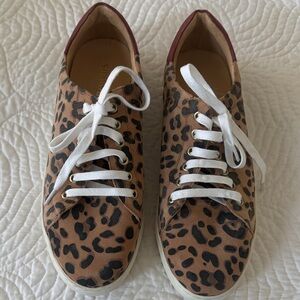 Jack Rogers Leopard Print Leather Rory Printed Sneakers Sneakers NWOT size 9.5